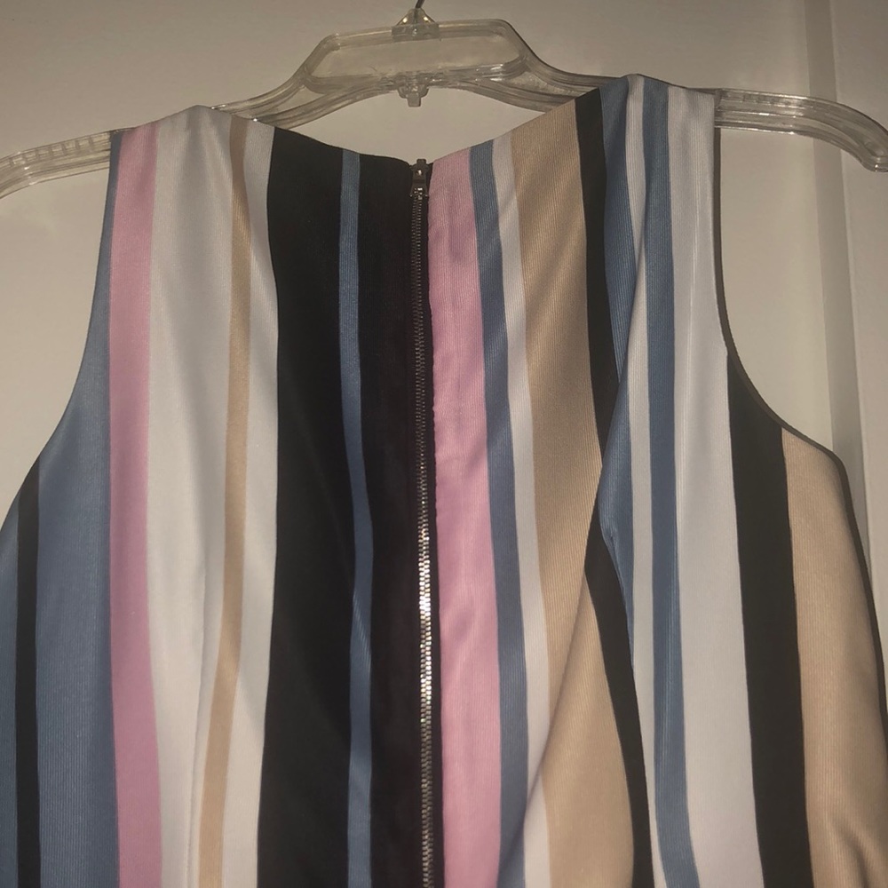 Nicole Miller Striped Flared Mini Dress - Picture 7 of 7